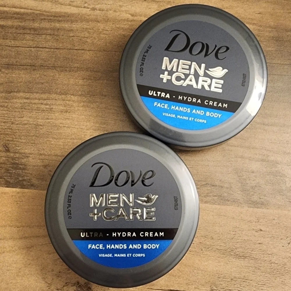 Dove Men + Care Hydra Cream Face Hands And Body Set Of 2 New